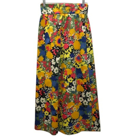 Givenchy Vintage Floral Silk Skirt Size 10 - Picture 1 of 3